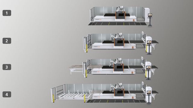 Три варианта комплектации станка с технологией Nesting DYNESTIC 7532 от HOLZ-HER